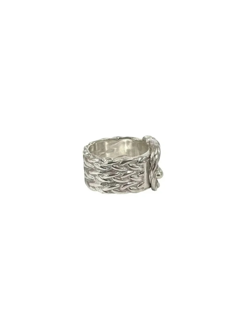 Hermes Vintage Diane Belt Ring 925 Sterling Silver